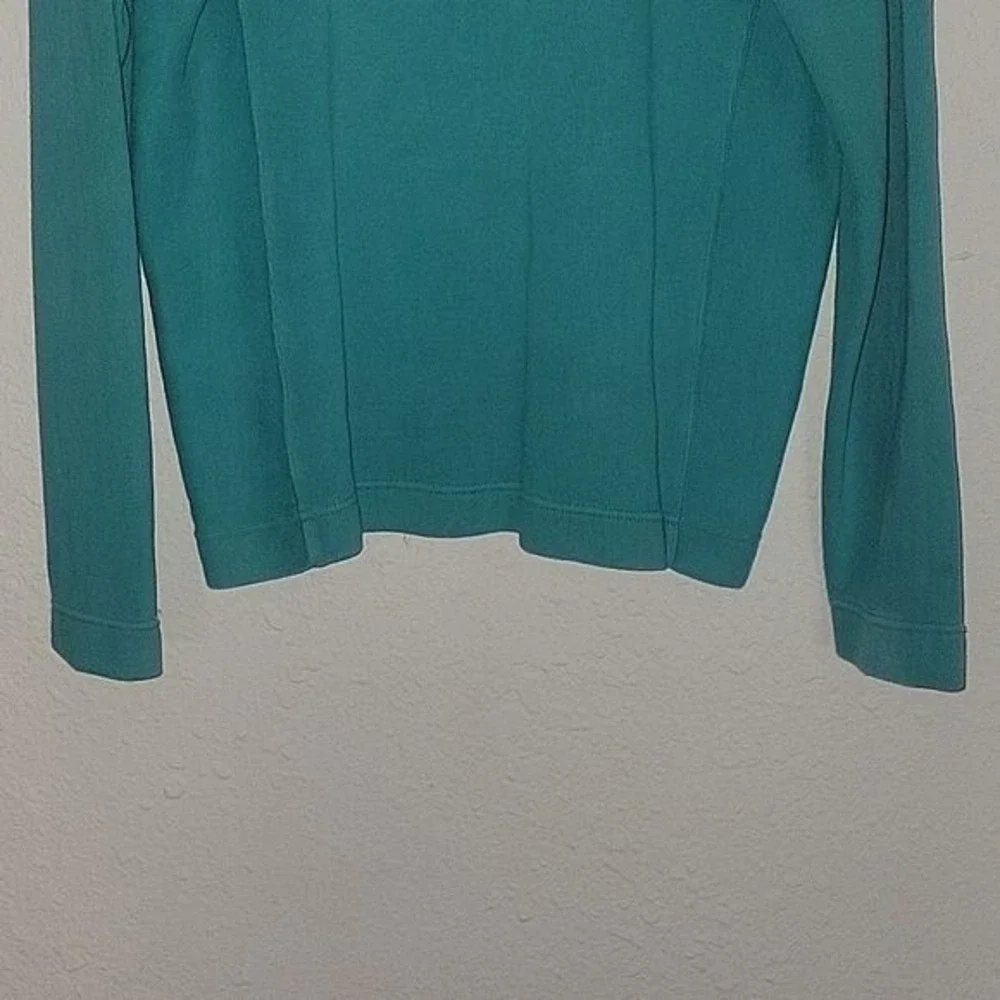 TOMMY‎ BAHAMA quarter Zip Pullover Turquoise Sweater Knit Long Sleeve S Relaxed